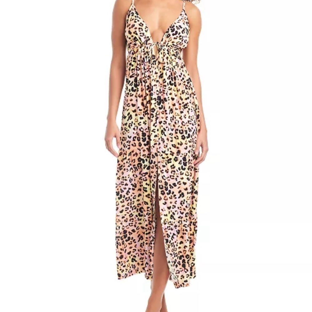 - NWT Bar III Women's Animal-Print Swim Cover-Up Maxi Dress XL